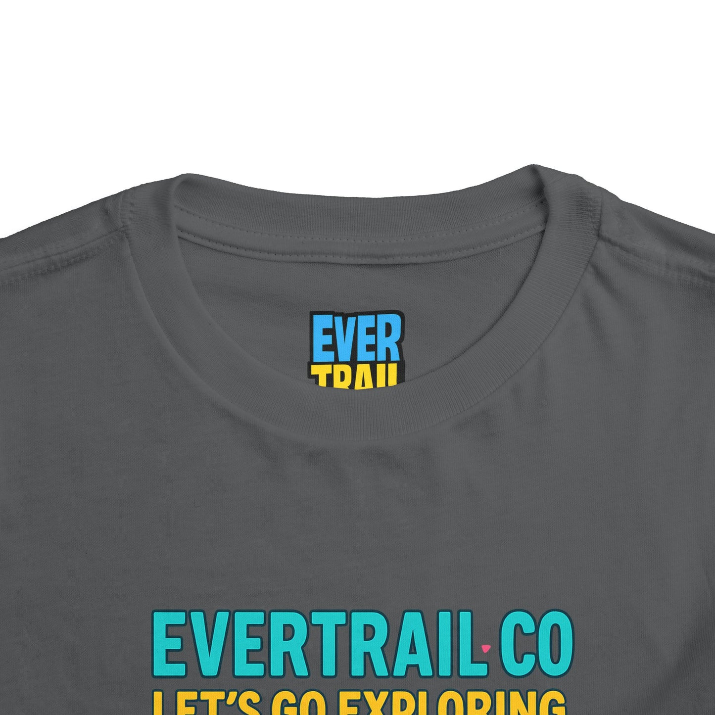 “Let’s Go Exploring” Retro Toddlers Adventure Shirt – 90s Nature Icons Tee by EverTrail Co.