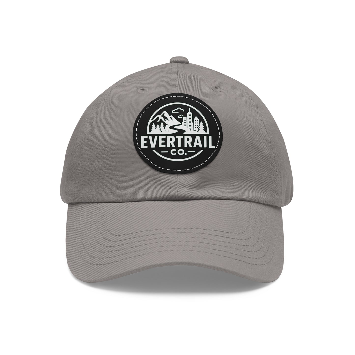 Stylish Dad Hat with Leather Patch, Casual Cap for Outdoor Adventures, Trendy Gift for Fathers, Unique Birthday, Everyday Wear