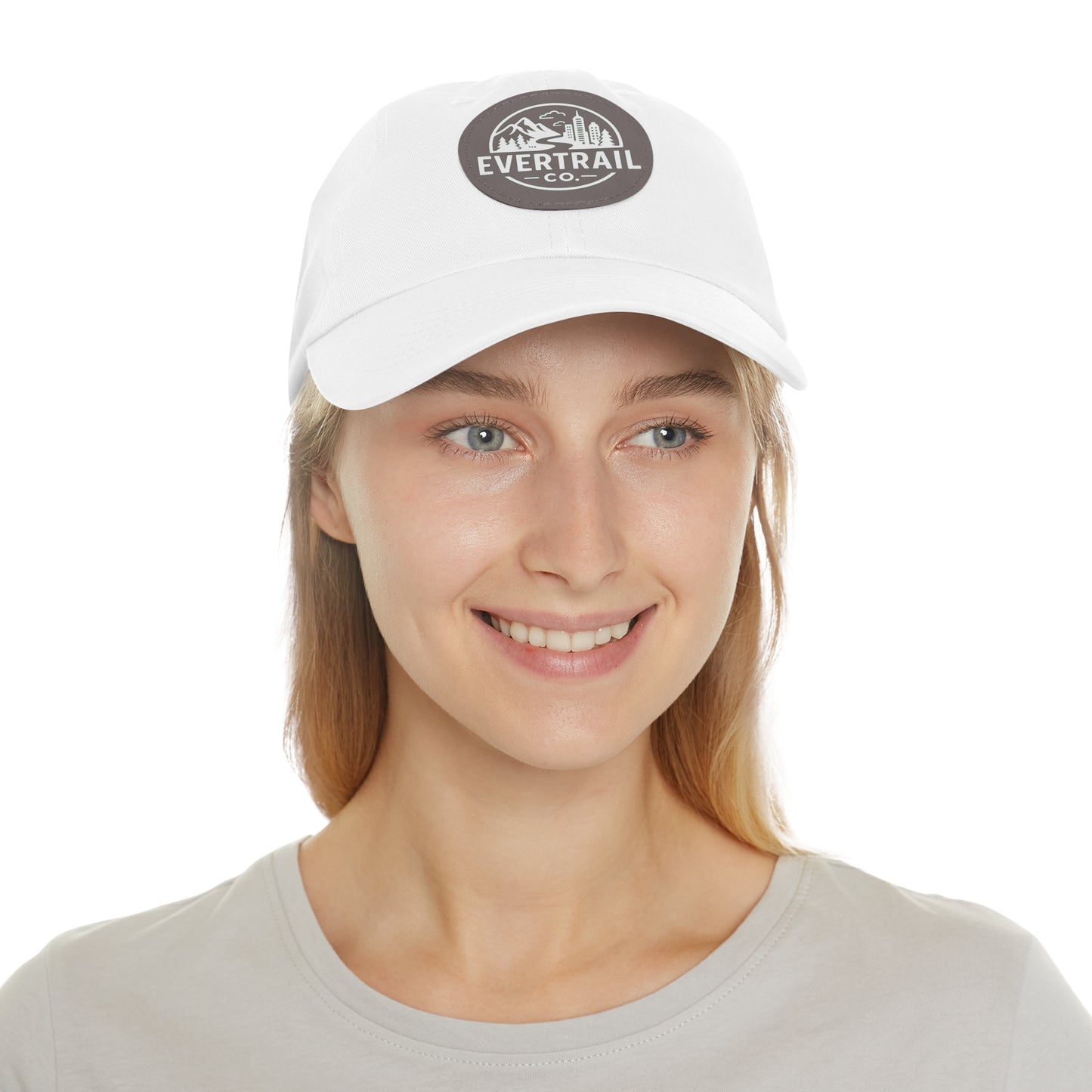Stylish Dad Hat with Leather Patch, Casual Cap for Outdoor Adventures, Trendy Gift for Fathers, Unique Birthday, Everyday Wear