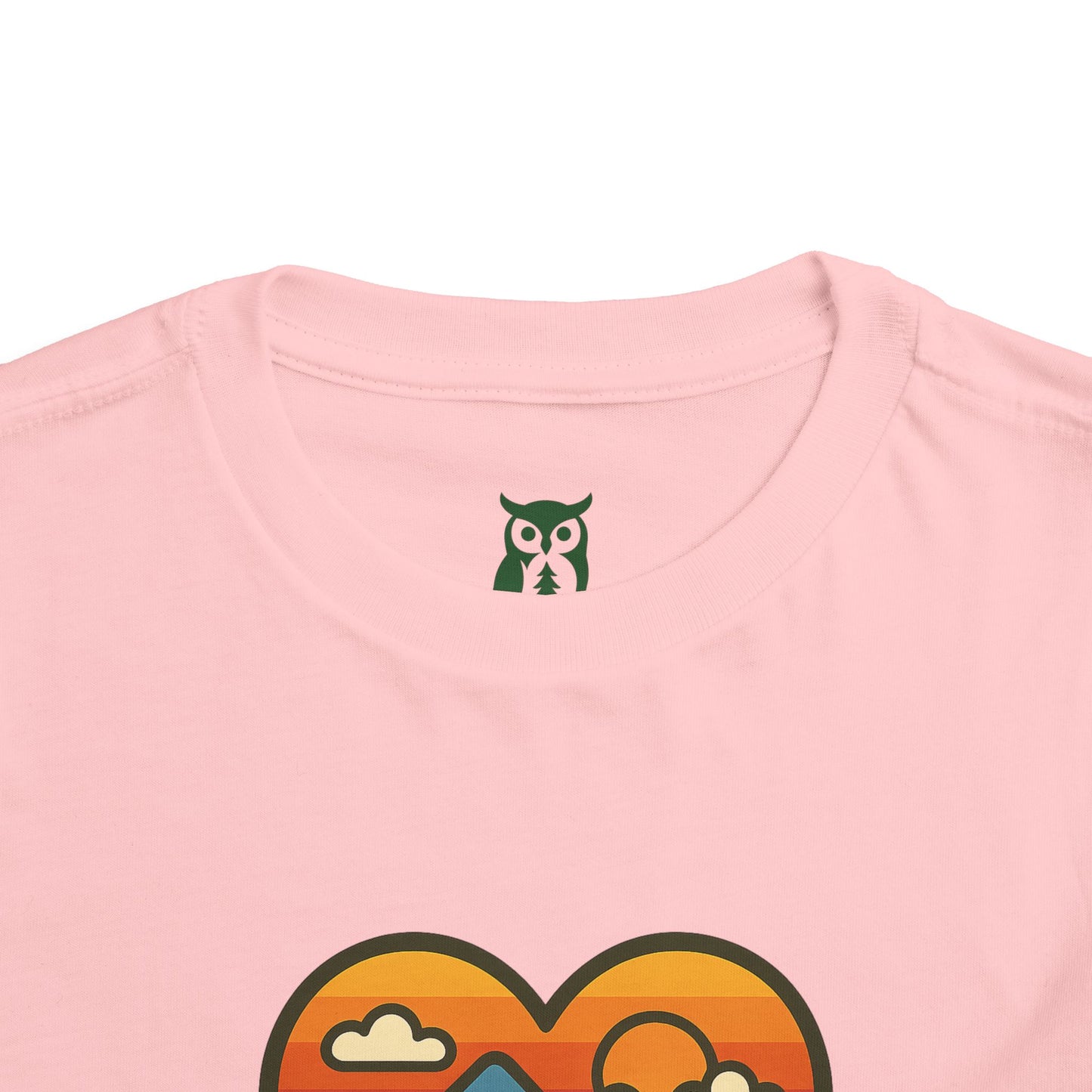 Girls Evergreen Heart Toddler Tee, Nature Lover Shirt, Camping T-Shirt, Outdoor Adventure Top, Kids Gift for Explorers