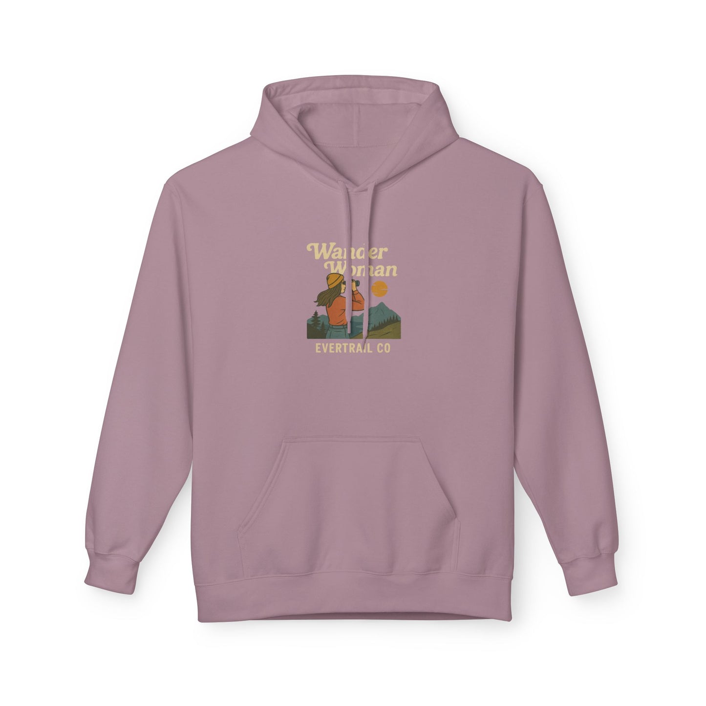 EverTrail's Wander Woman Hoodie , Cozy Fleece Hoodie for Every Season, Unisex Softstyle Sweatshirt, Perfect Gift for Nature Lovers, Casual Wear, Winter Apparel