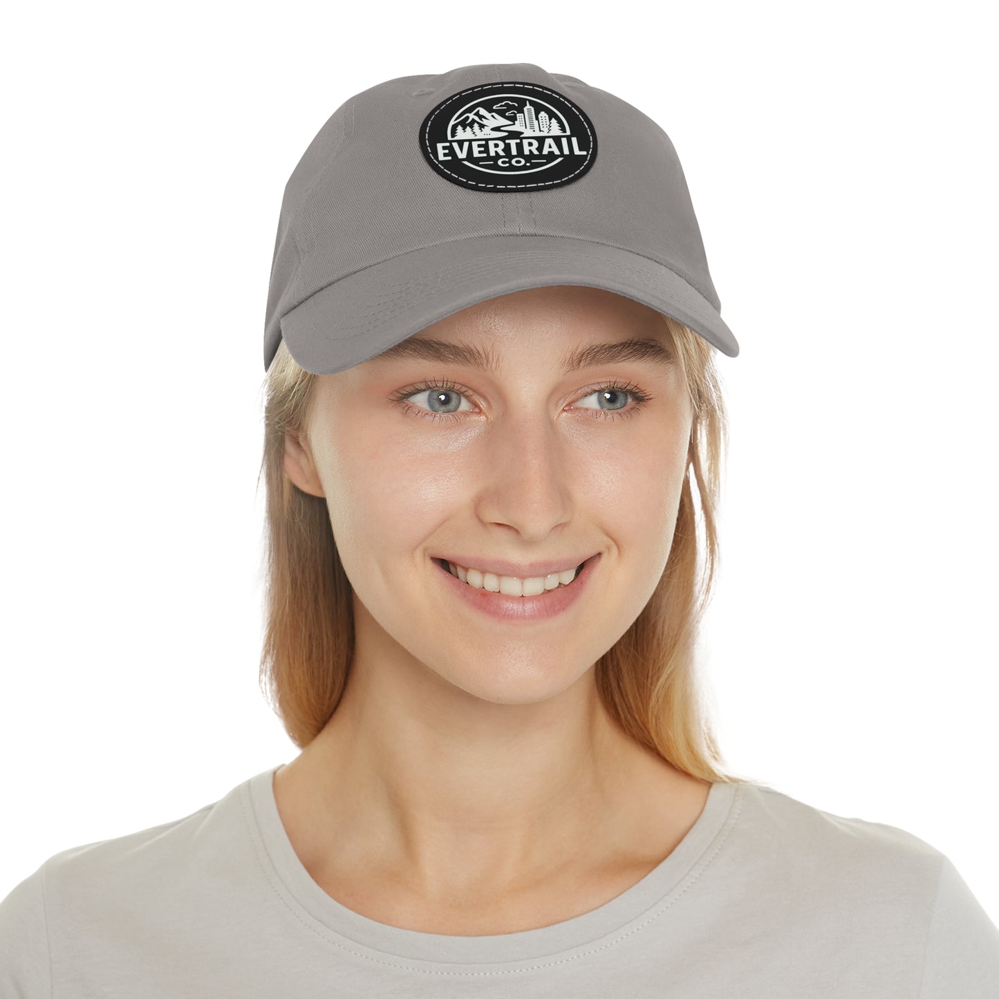 Stylish Dad Hat with Leather Patch, Casual Cap for Outdoor Adventures, Trendy Gift for Fathers, Unique Birthday, Everyday Wear
