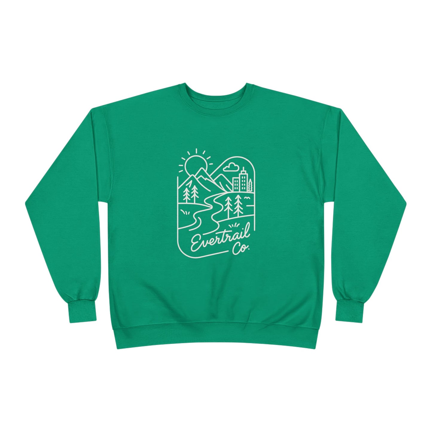 Women's Eco-Friendly Adventure Sweatshirt, Cozy Unisex Crewneck for Nature Lovers, Perfect for Camping, Hiking, Everyday Comfort