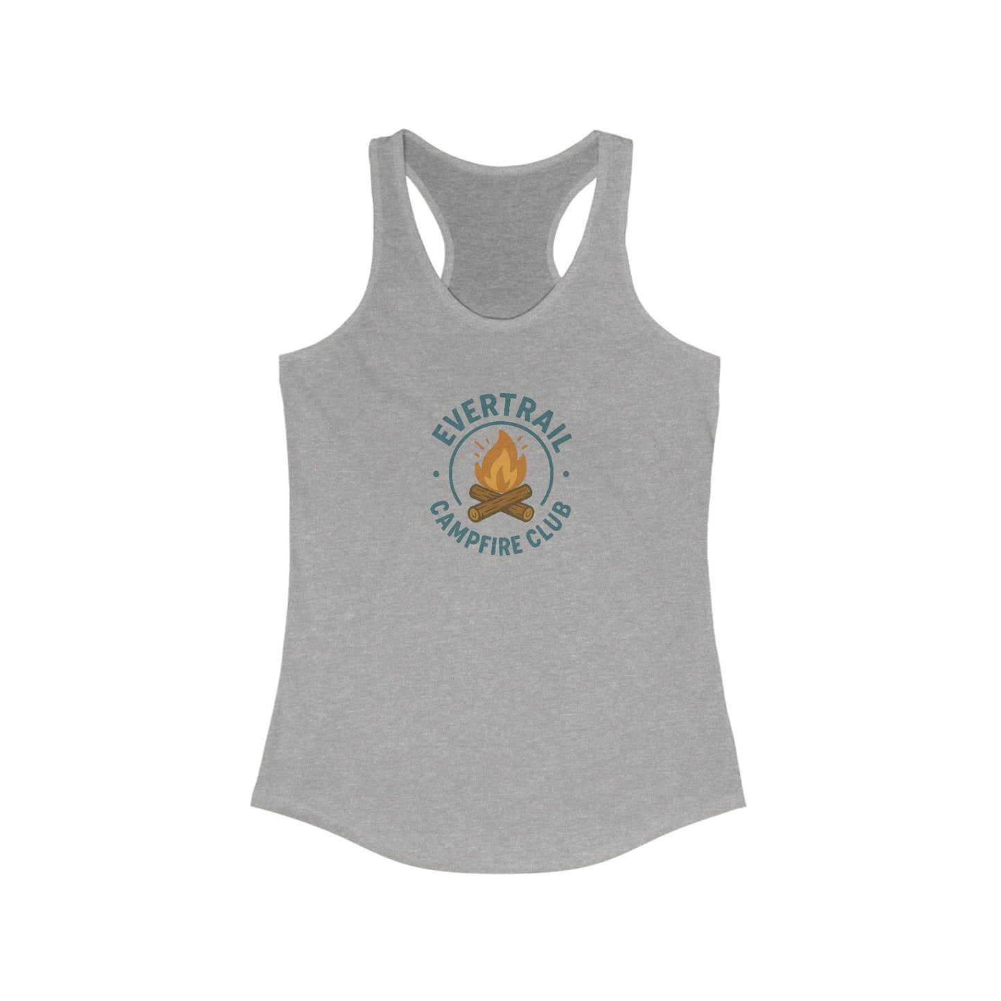 Evertrail Campfire Club Women's Racerback Tank | Outdoor Adventure Wear, Summer Tops, Fitness Apparel, Camping Gear, Gift for Campers