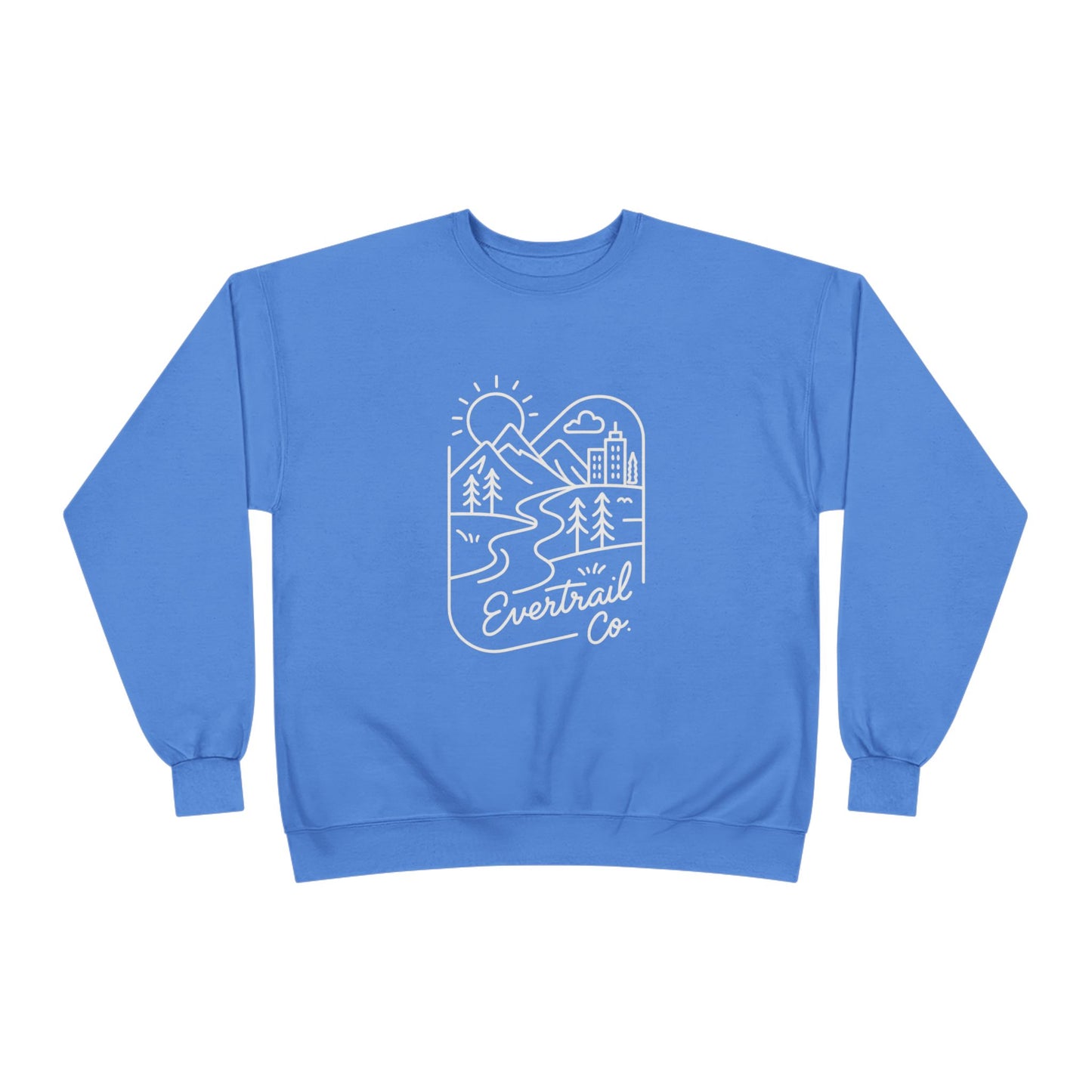 Women's Eco-Friendly Adventure Sweatshirt, Cozy Unisex Crewneck for Nature Lovers, Perfect for Camping, Hiking, Everyday Comfort