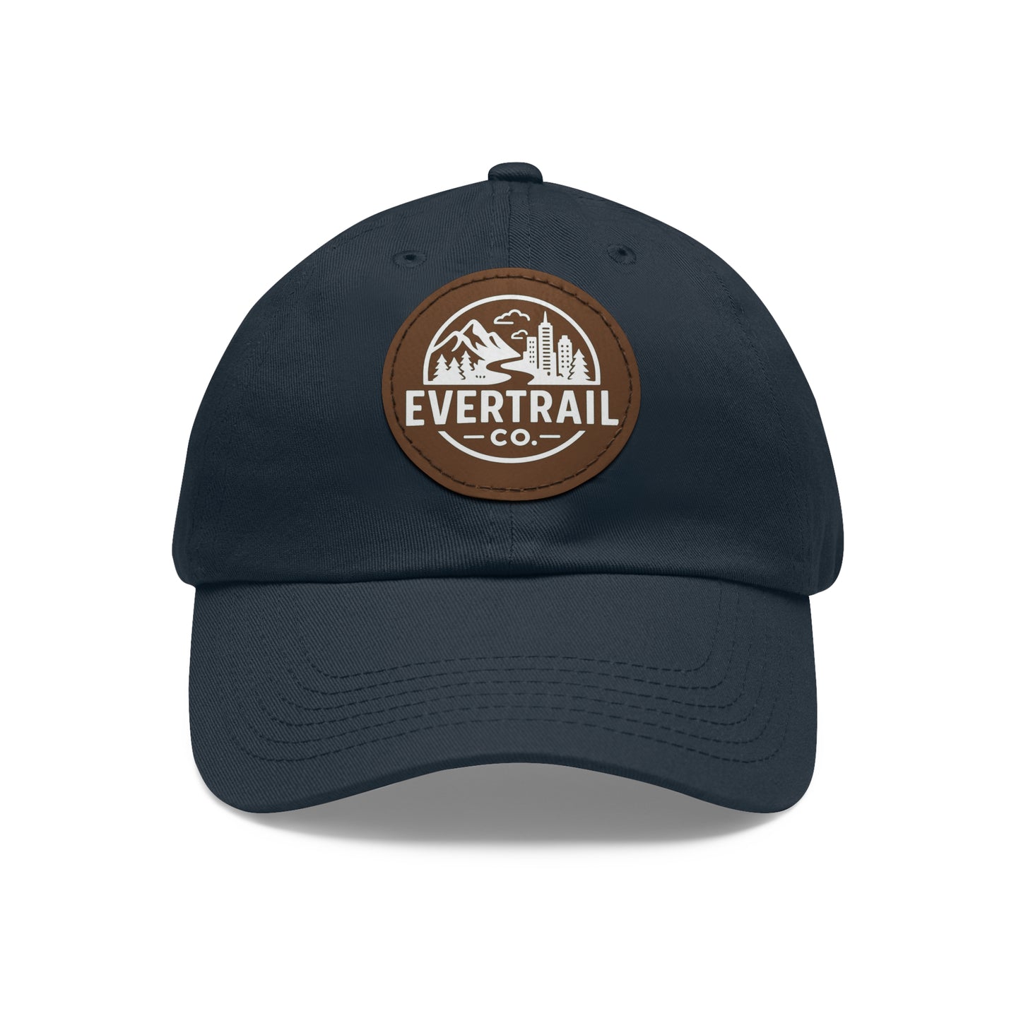 Stylish Dad Hat with Leather Patch, Casual Cap for Outdoor Adventures, Trendy Gift for Fathers, Unique Birthday, Everyday Wear