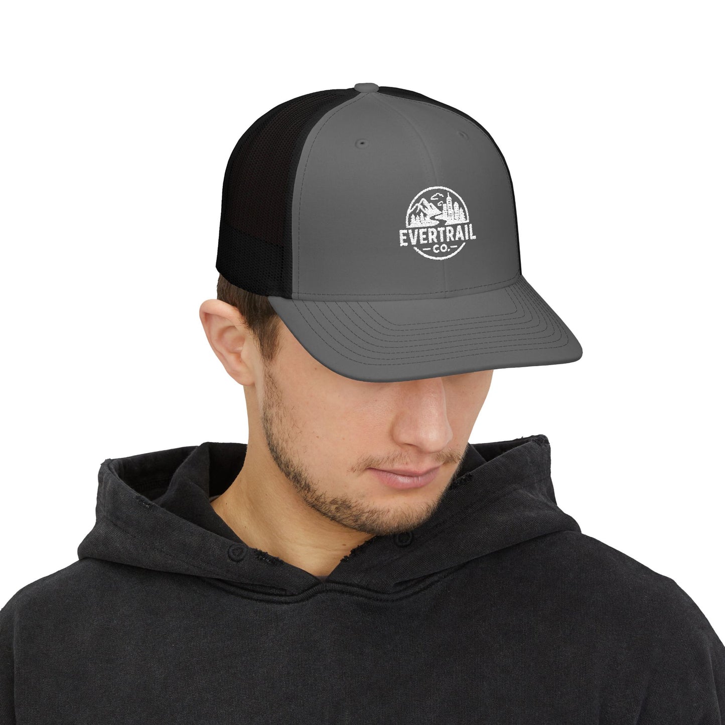Outdoor Adventure Snapback Cap, Embroidered Trucker Hat for Hiking, Camping, Gifts for Him, Trendy Casual Headwear