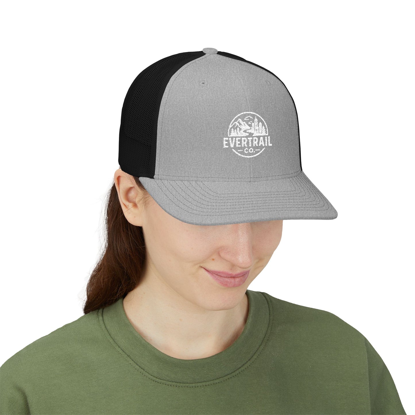 Outdoor Adventure Snapback Cap, Embroidered Trucker Hat for Hiking, Camping, Gifts for Him, Trendy Casual Headwear