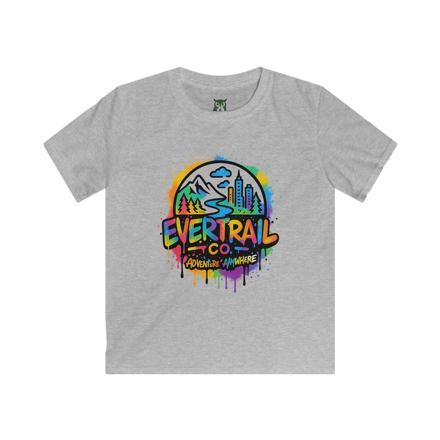 Urban Adventure Awaits Kids Tee - Colorful Outdoor Graphic Tee for Boys & Girls, Fun Casual Wear, Birthday Gift, Travel T-Shirt, Summer Outfit