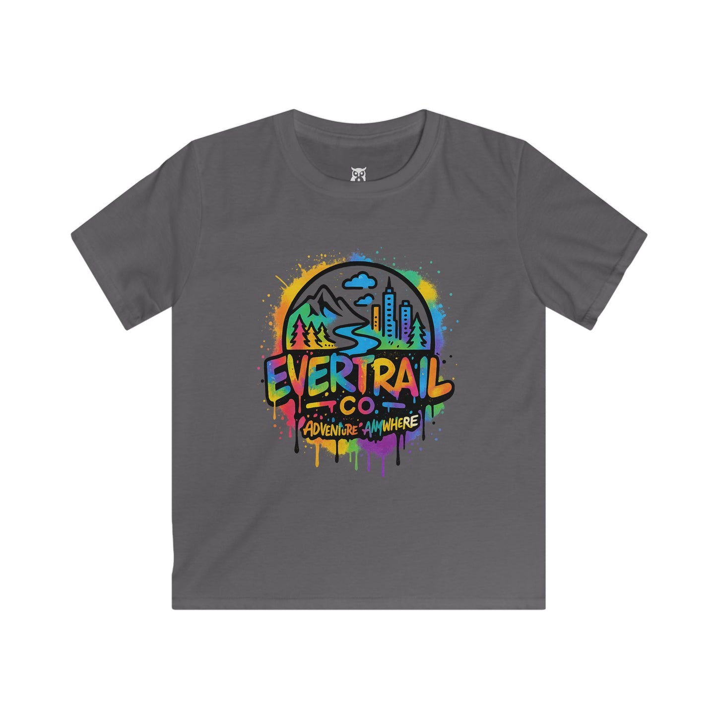 Urban Adventure Awaits Kids Tee - Colorful Outdoor Graphic Tee for Boys & Girls, Fun Casual Wear, Birthday Gift, Travel T-Shirt, Summer Outfit