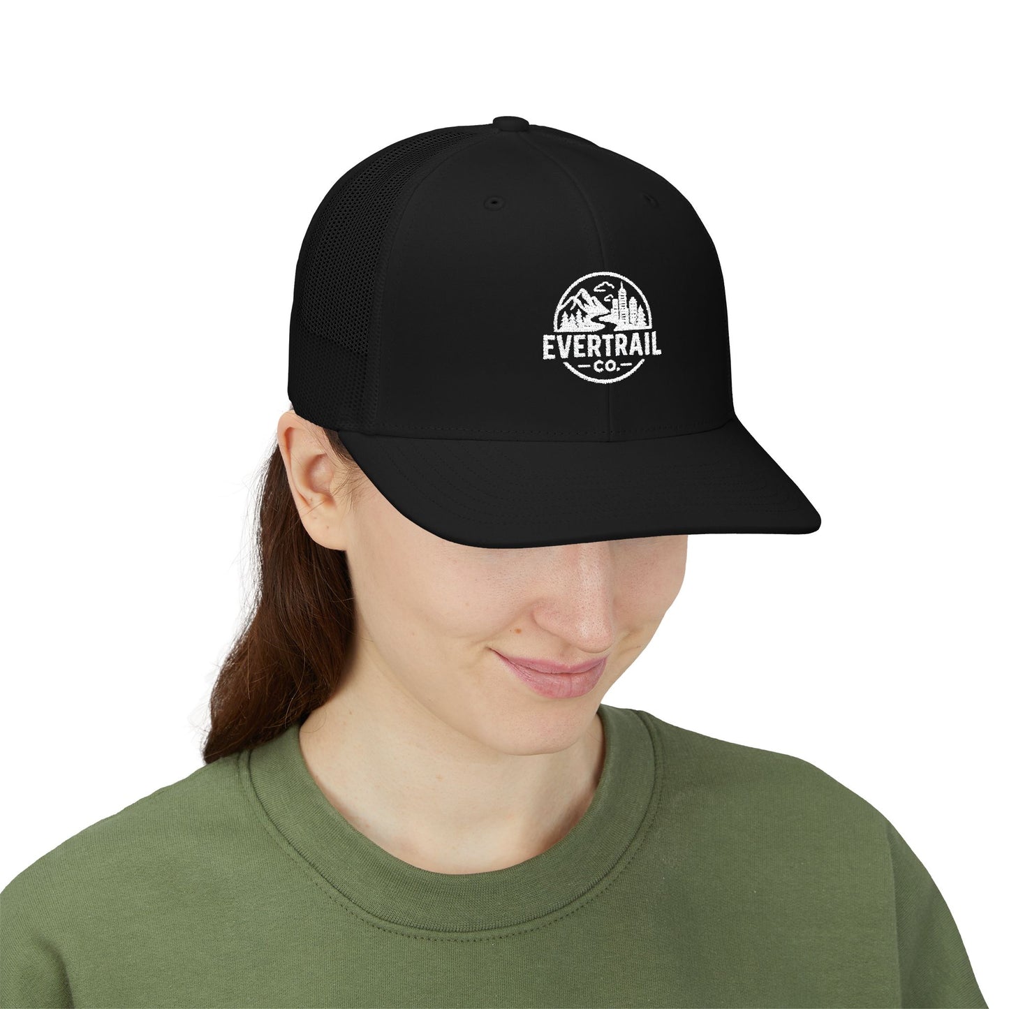 Outdoor Adventure Snapback Cap, Embroidered Trucker Hat for Hiking, Camping, Gifts for Him, Trendy Casual Headwear