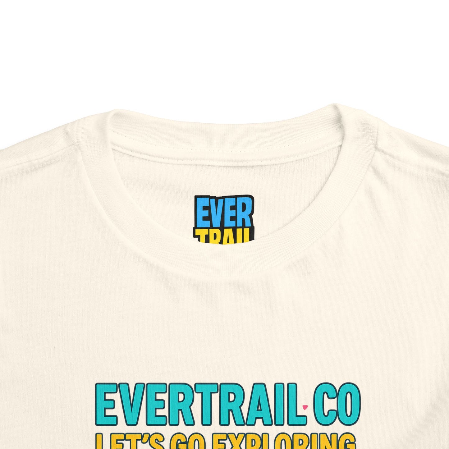 “Let’s Go Exploring” Retro Toddlers Adventure Shirt – 90s Nature Icons Tee by EverTrail Co.