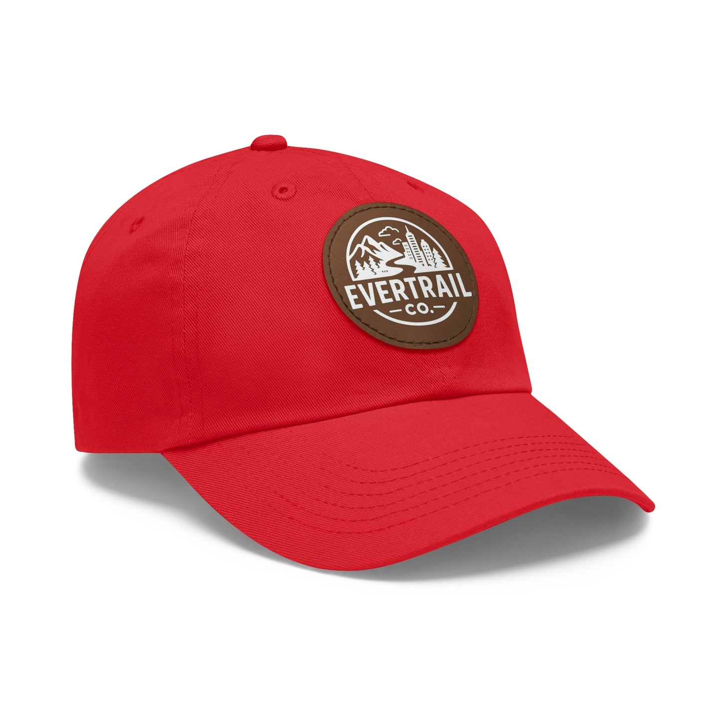 Stylish Dad Hat with Leather Patch, Casual Cap for Outdoor Adventures, Trendy Gift for Fathers, Unique Birthday, Everyday Wear