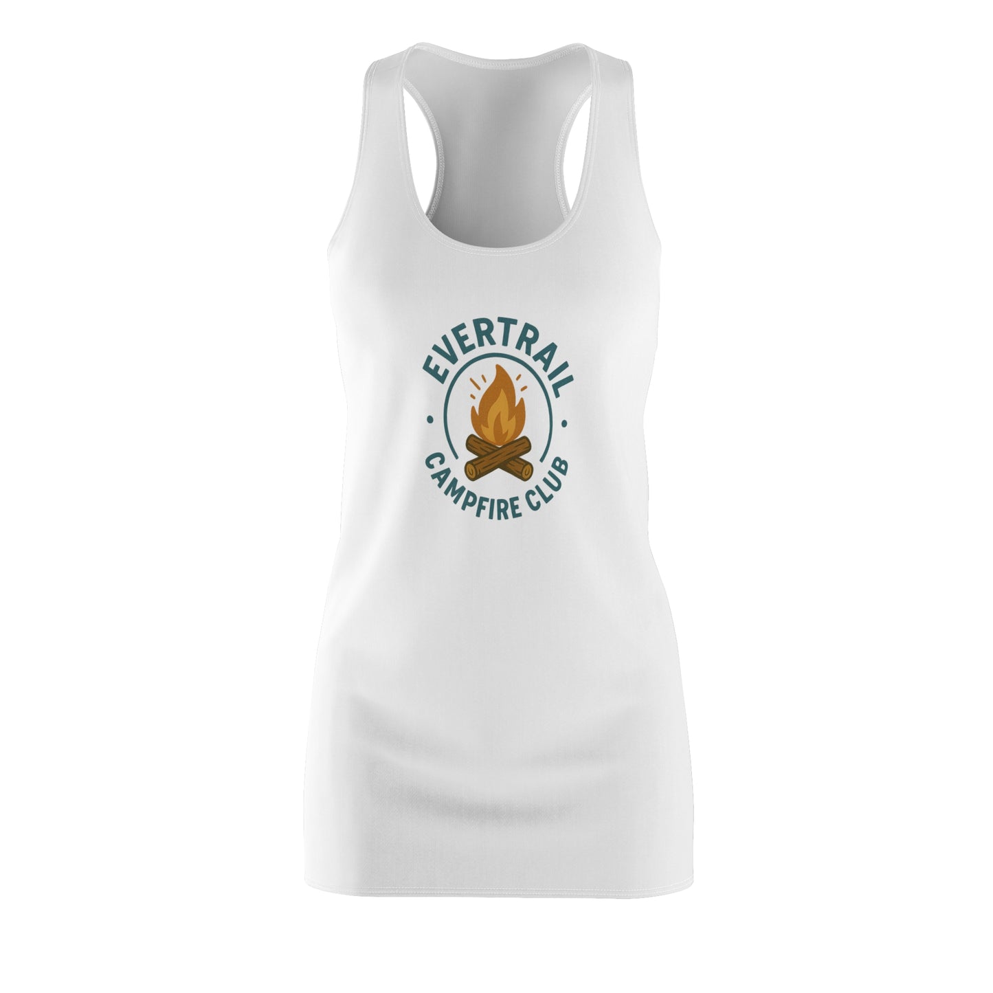 Evertrail Campfire Club Racerback Dress, Summer Dress, Outdoor Fashion, Camping Outfit, Festival Style, Gift for Nature Lovers, Travel Wear