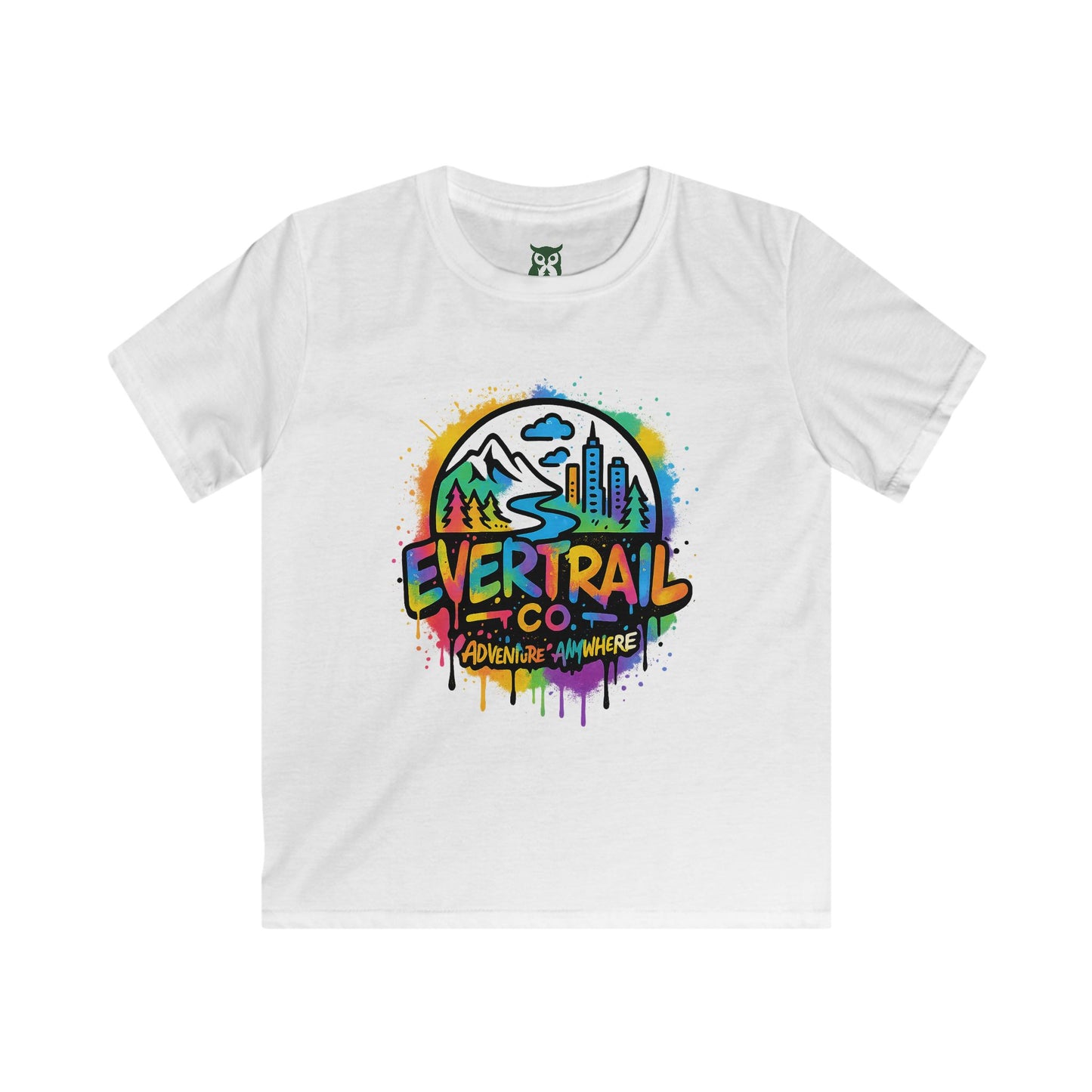 Urban Adventure Awaits Kids Tee - Colorful Outdoor Graphic Tee for Boys & Girls, Fun Casual Wear, Birthday Gift, Travel T-Shirt, Summer Outfit