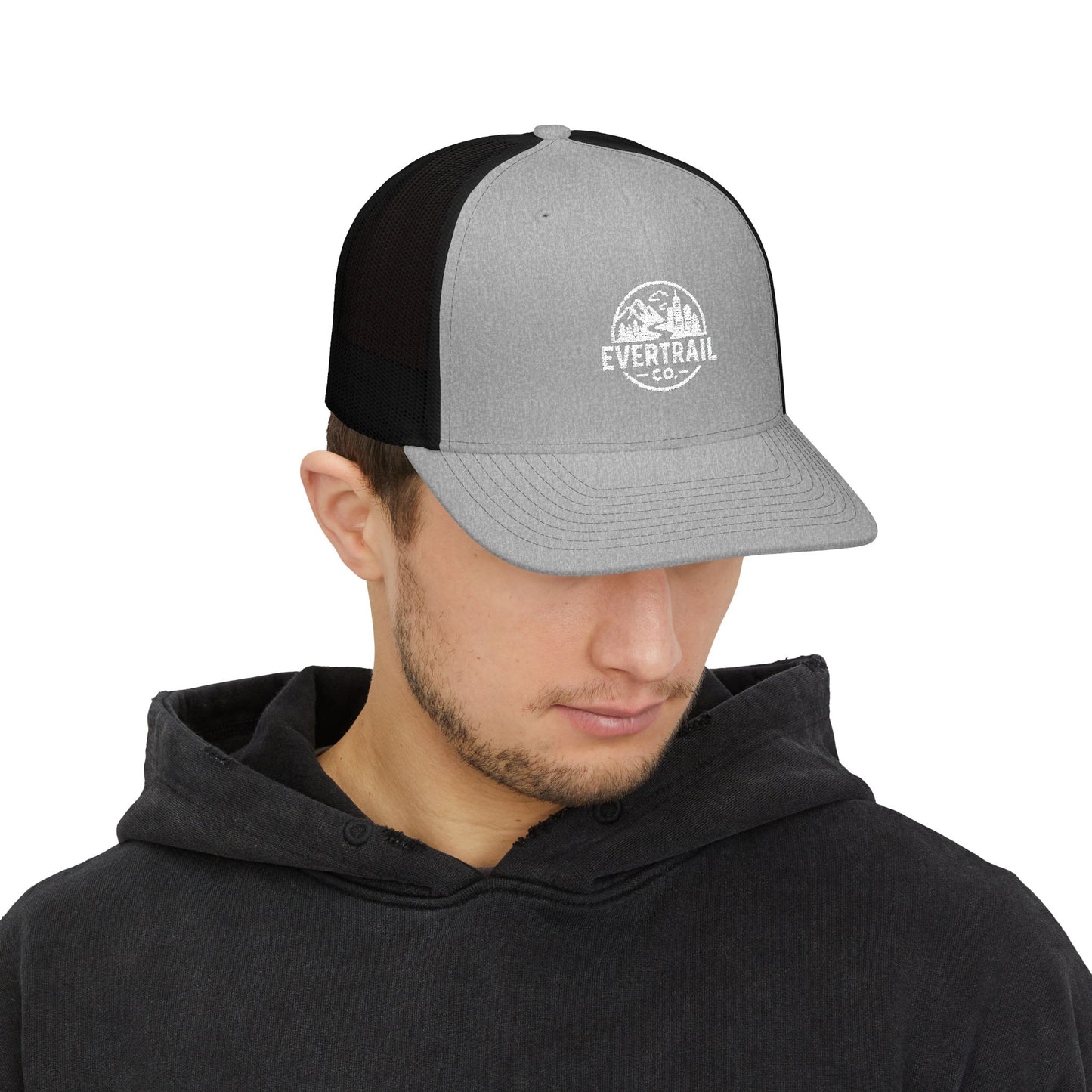 Outdoor Adventure Snapback Cap, Embroidered Trucker Hat for Hiking, Camping, Gifts for Him, Trendy Casual Headwear