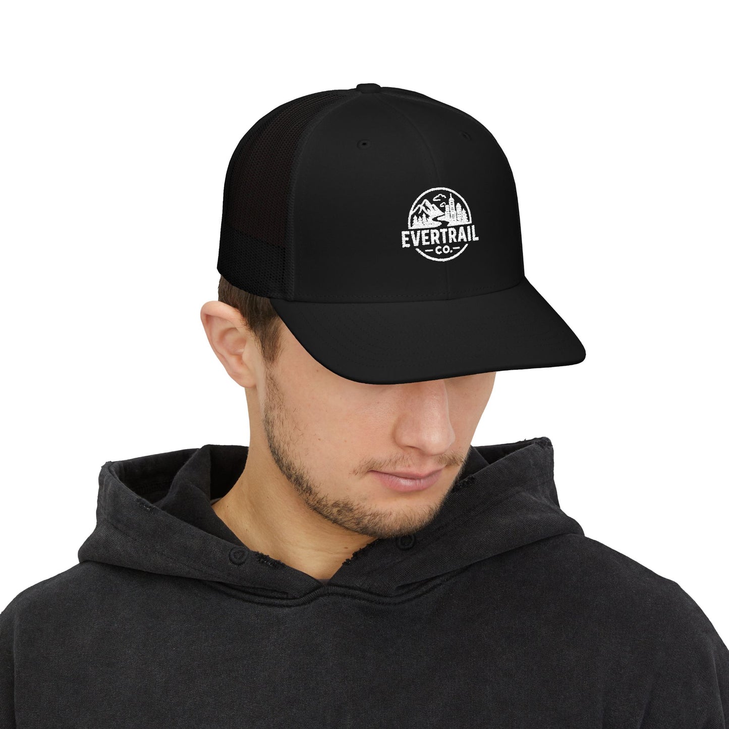 Outdoor Adventure Snapback Cap, Embroidered Trucker Hat for Hiking, Camping, Gifts for Him, Trendy Casual Headwear