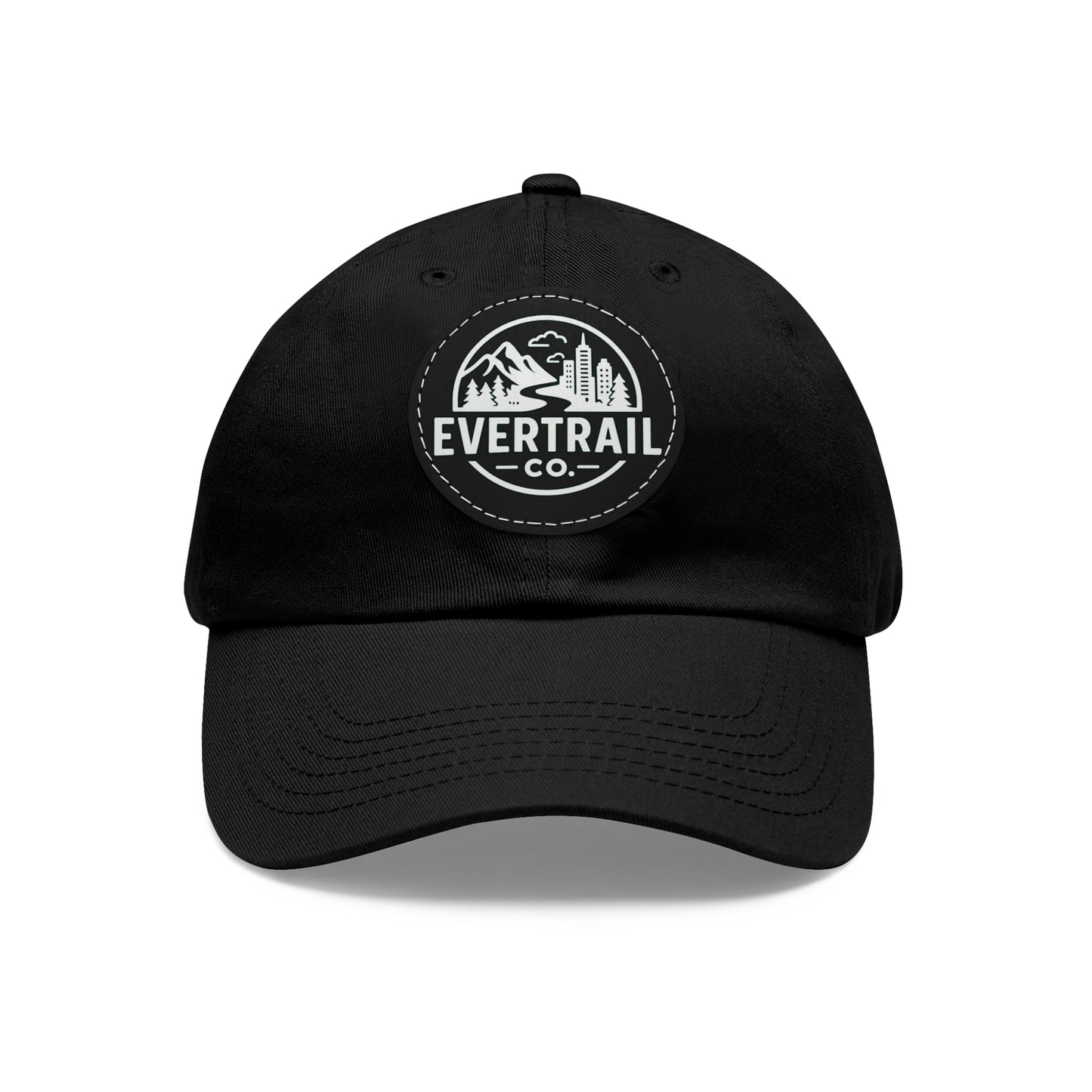 Stylish Dad Hat with Leather Patch, Casual Cap for Outdoor Adventures, Trendy Gift for Fathers, Unique Birthday, Everyday Wear