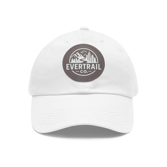 Stylish Dad Hat with Leather Patch, Casual Cap for Outdoor Adventures, Trendy Gift for Fathers, Unique Birthday, Everyday Wear