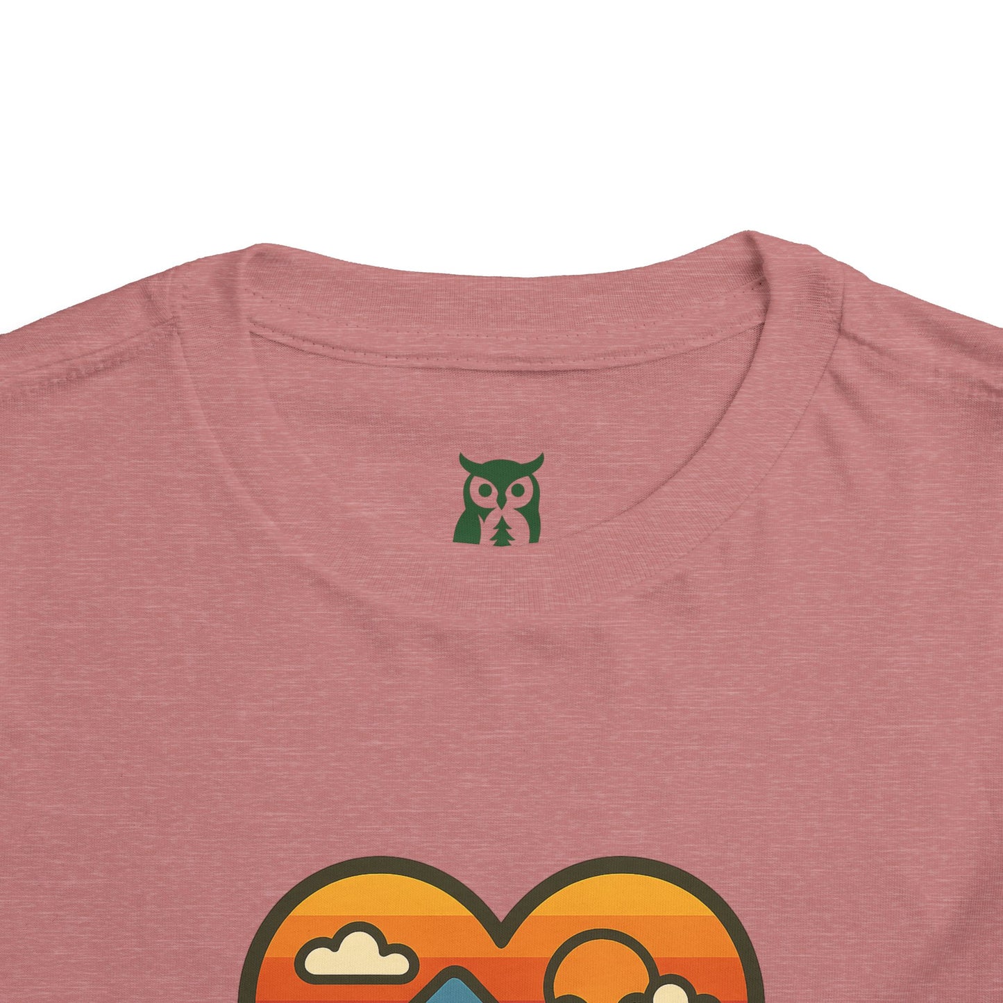 Girls Evergreen Heart Toddler Tee, Nature Lover Shirt, Camping T-Shirt, Outdoor Adventure Top, Kids Gift for Explorers