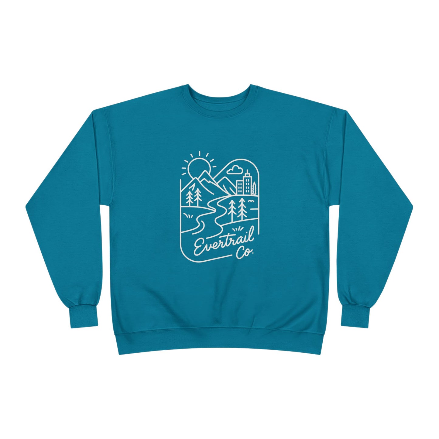 Women's Eco-Friendly Adventure Sweatshirt, Cozy Unisex Crewneck for Nature Lovers, Perfect for Camping, Hiking, Everyday Comfort
