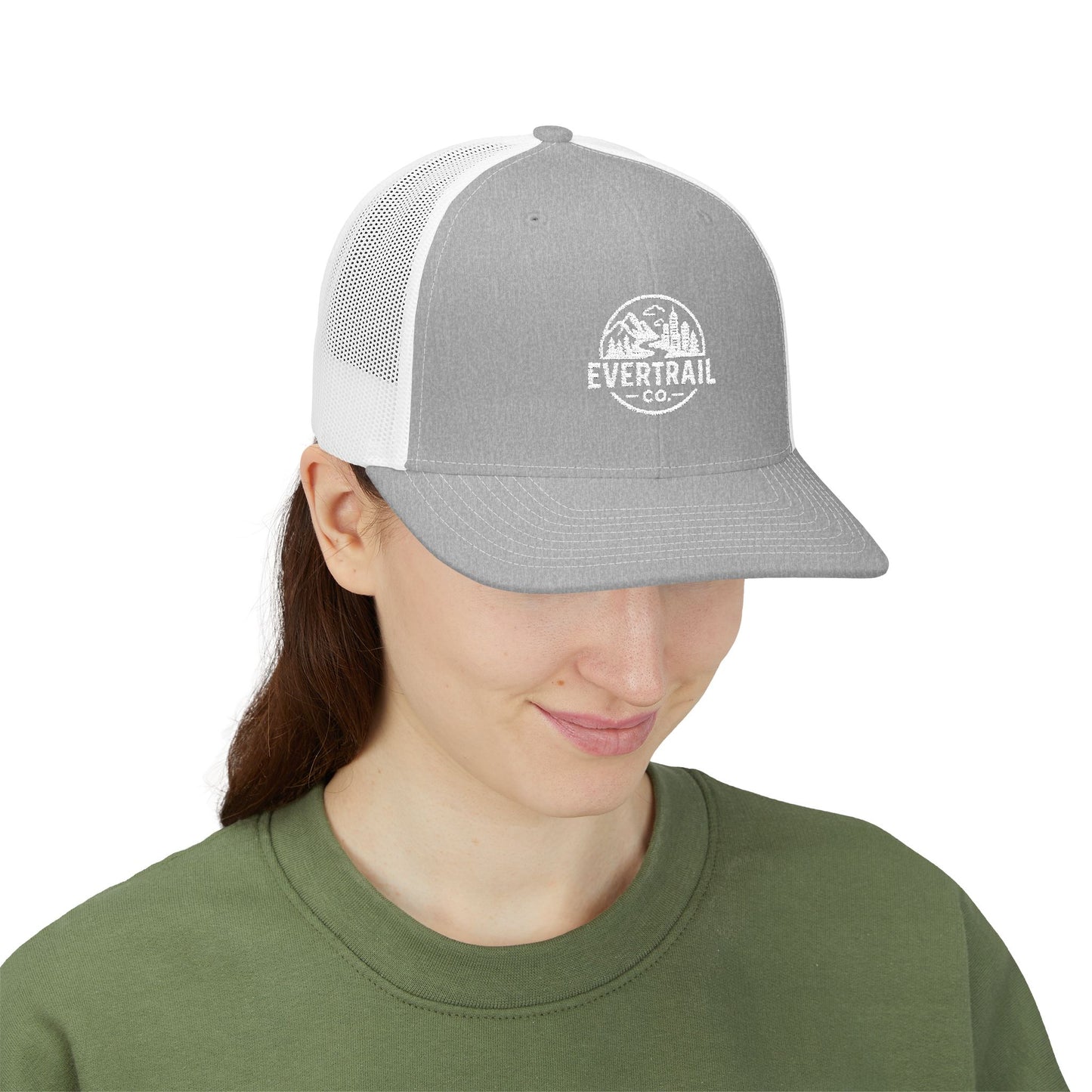 Outdoor Adventure Snapback Cap, Embroidered Trucker Hat for Hiking, Camping, Gifts for Him, Trendy Casual Headwear