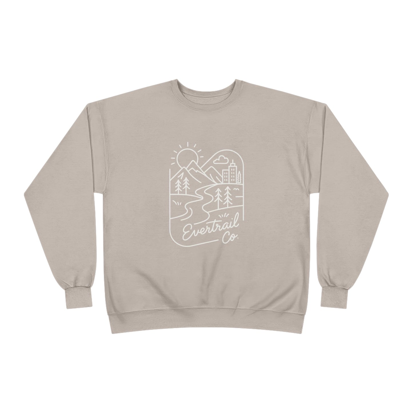 Women's Eco-Friendly Adventure Sweatshirt, Cozy Unisex Crewneck for Nature Lovers, Perfect for Camping, Hiking, Everyday Comfort