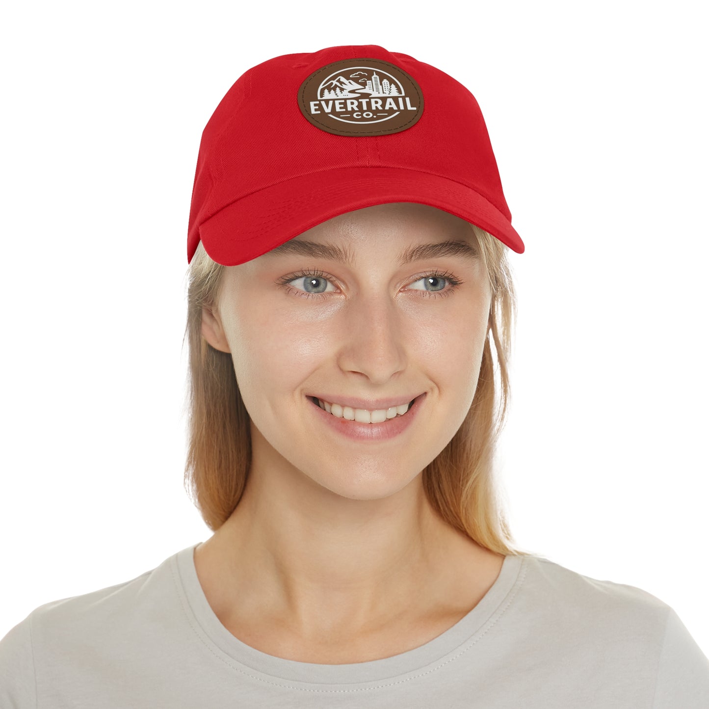 Stylish Dad Hat with Leather Patch, Casual Cap for Outdoor Adventures, Trendy Gift for Fathers, Unique Birthday, Everyday Wear
