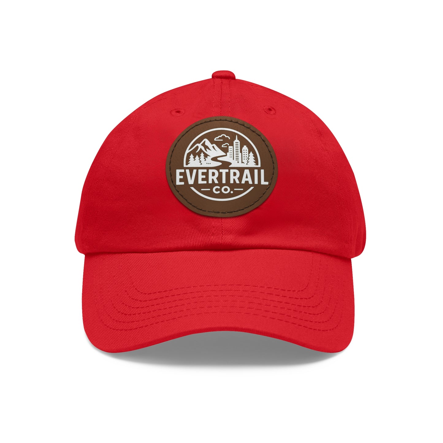 Stylish Dad Hat with Leather Patch, Casual Cap for Outdoor Adventures, Trendy Gift for Fathers, Unique Birthday, Everyday Wear