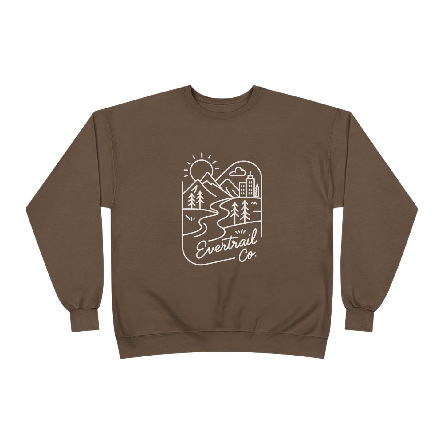 Women's Eco-Friendly Adventure Sweatshirt, Cozy Unisex Crewneck for Nature Lovers, Perfect for Camping, Hiking, Everyday Comfort