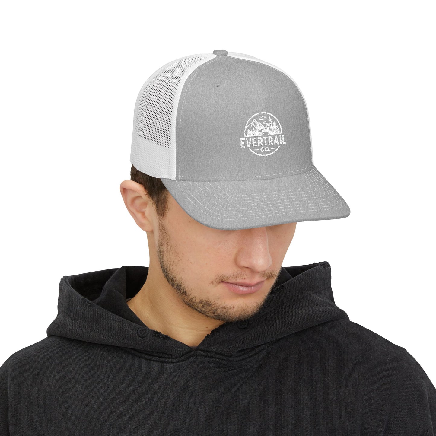 Outdoor Adventure Snapback Cap, Embroidered Trucker Hat for Hiking, Camping, Gifts for Him, Trendy Casual Headwear