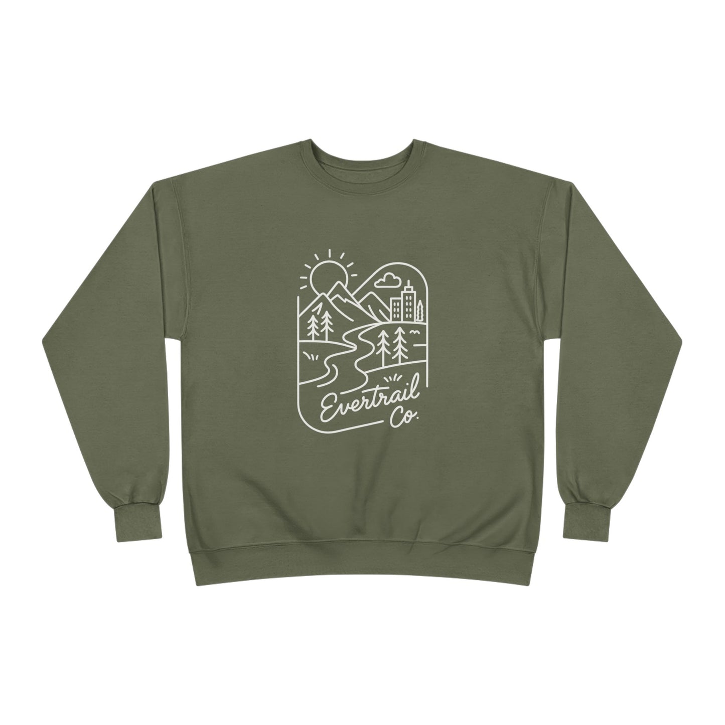 Women's Eco-Friendly Adventure Sweatshirt, Cozy Unisex Crewneck for Nature Lovers, Perfect for Camping, Hiking, Everyday Comfort