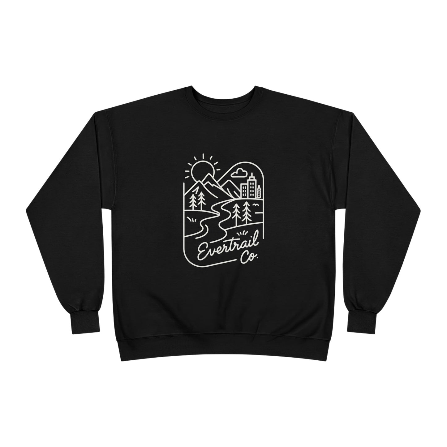 Women's Eco-Friendly Adventure Sweatshirt, Cozy Unisex Crewneck for Nature Lovers, Perfect for Camping, Hiking, Everyday Comfort