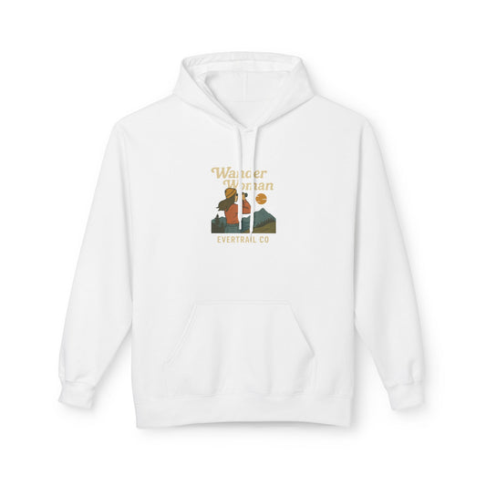 EverTrail's Wander Woman Hoodie , Cozy Fleece Hoodie for Every Season, Unisex Softstyle Sweatshirt, Perfect Gift for Nature Lovers, Casual Wear, Winter Apparel