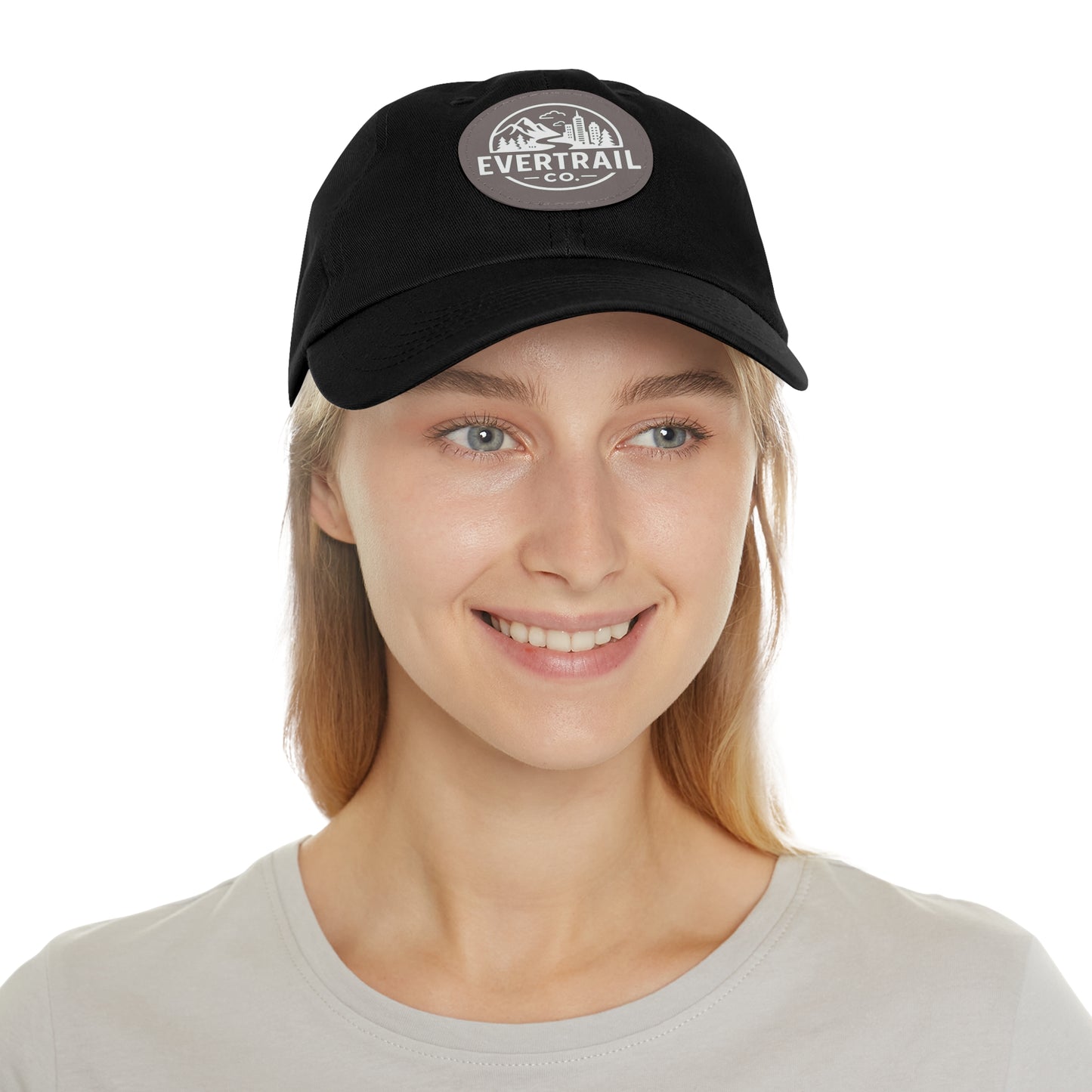 Stylish Dad Hat with Leather Patch, Casual Cap for Outdoor Adventures, Trendy Gift for Fathers, Unique Birthday, Everyday Wear