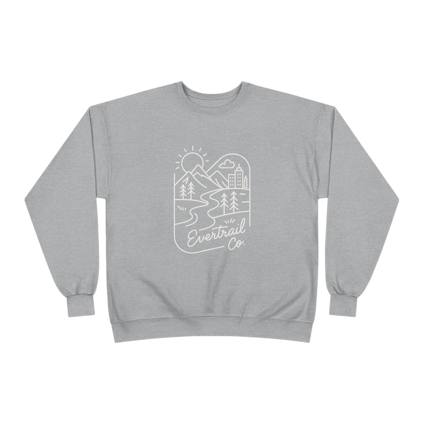Women's Eco-Friendly Adventure Sweatshirt, Cozy Unisex Crewneck for Nature Lovers, Perfect for Camping, Hiking, Everyday Comfort