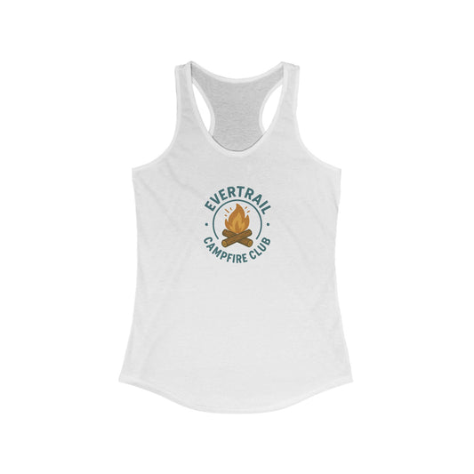 Evertrail Campfire Club Women's Racerback Tank | Outdoor Adventure Wear, Summer Tops, Fitness Apparel, Camping Gear, Gift for Campers