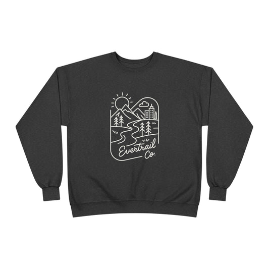 Women's Eco-Friendly Adventure Sweatshirt, Cozy Unisex Crewneck for Nature Lovers, Perfect for Camping, Hiking, Everyday Comfort