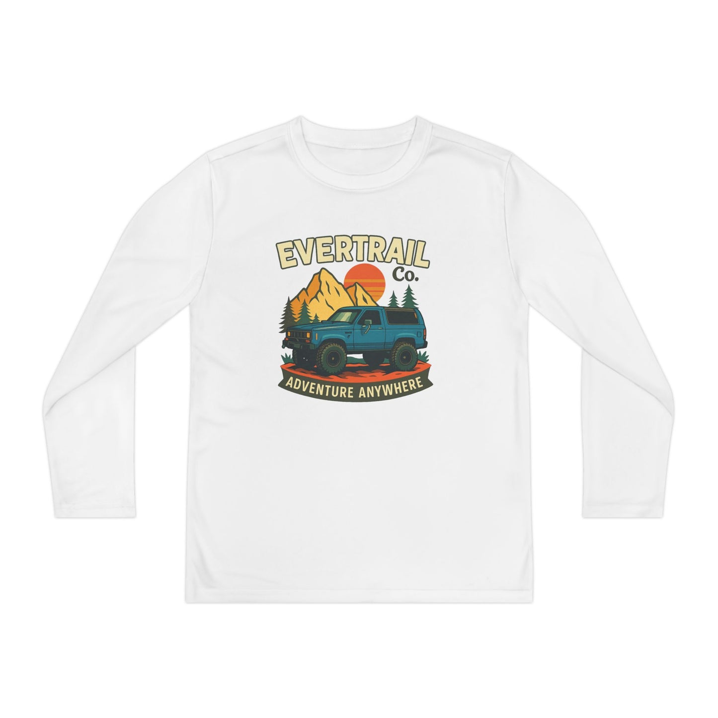 EverTrail Co. “Adventure Anywhere” Kids Retro Mountain Off Road Tee