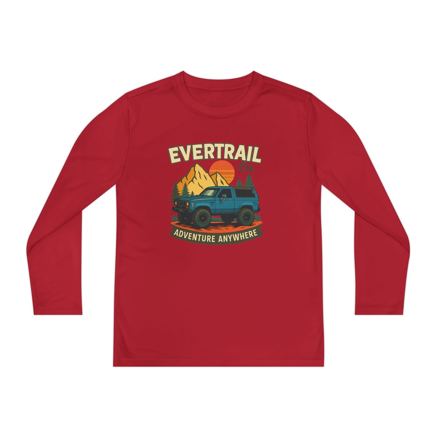 EverTrail Co. “Adventure Anywhere” Kids Retro Mountain Off Road Tee