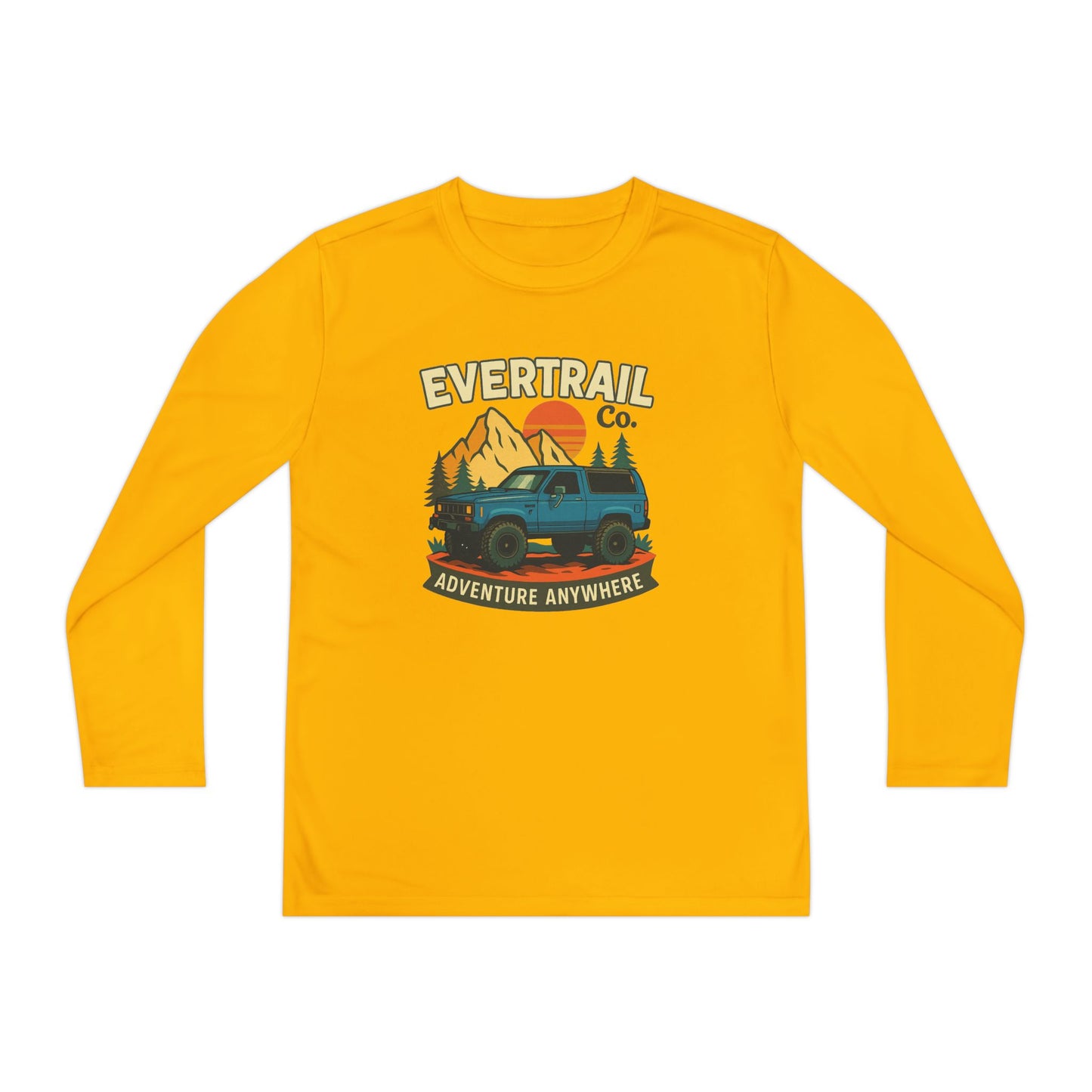 EverTrail Co. “Adventure Anywhere” Kids Retro Mountain Off Road Tee