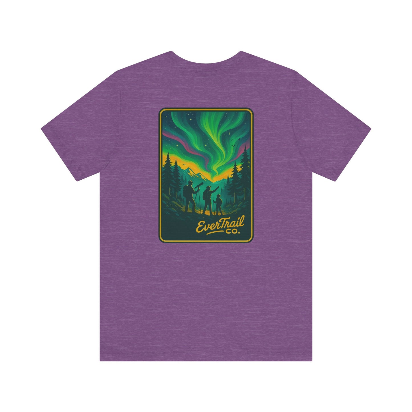 Northern Lights Adventure Awaits Graphic Tee, Unisex Outdoors Shirt, Nature Lover Clothing, Camping Tee, Starry Night Casual Wear, Gift for Adventurers