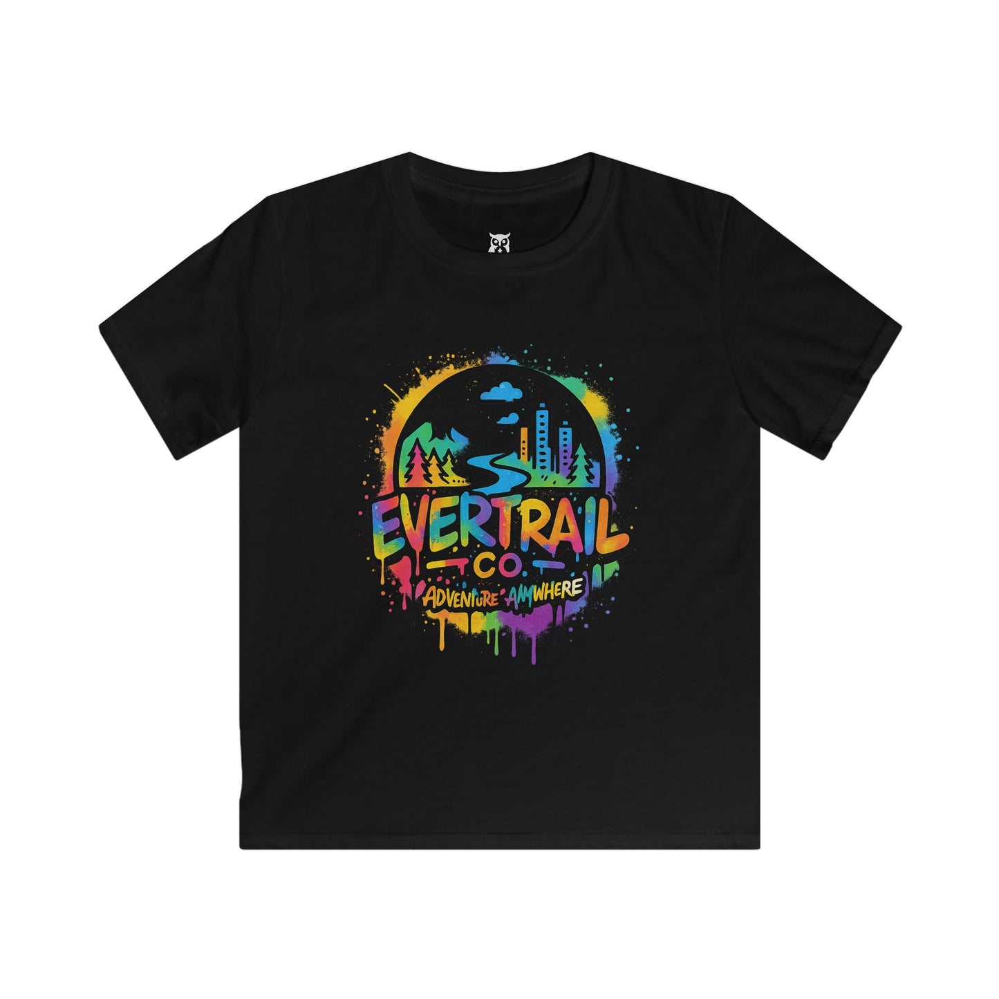 Urban Adventure Awaits Kids Tee - Colorful Outdoor Graphic Tee for Boys & Girls, Fun Casual Wear, Birthday Gift, Travel T-Shirt, Summer Outfit