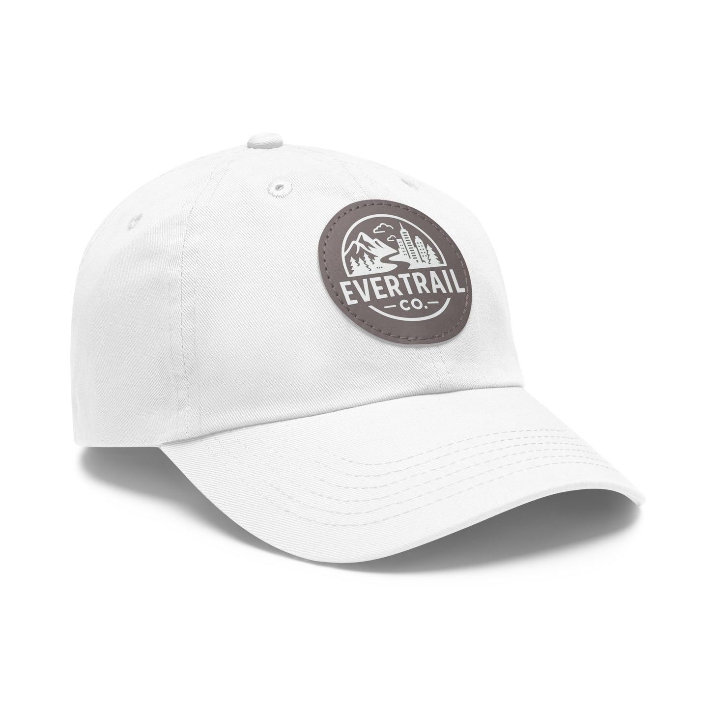 Stylish Dad Hat with Leather Patch, Casual Cap for Outdoor Adventures, Trendy Gift for Fathers, Unique Birthday, Everyday Wear