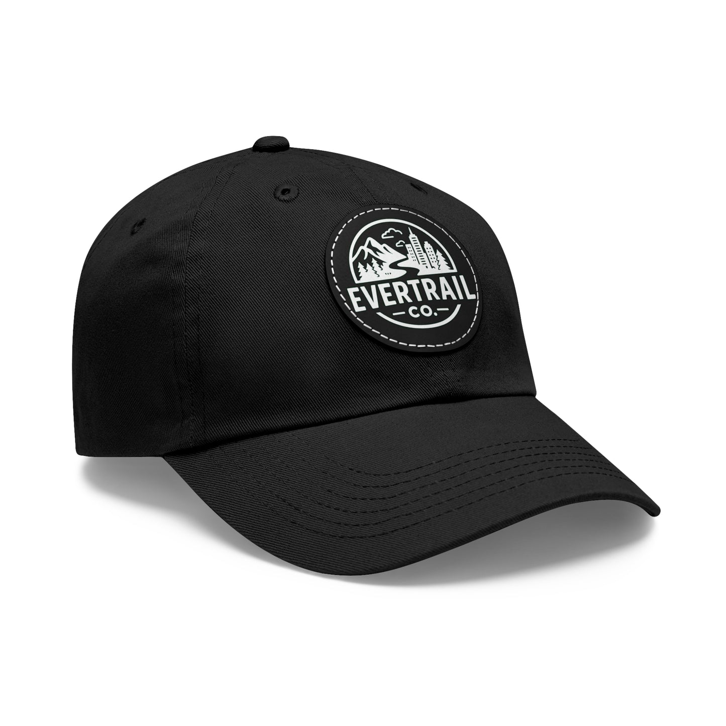 Stylish Dad Hat with Leather Patch, Casual Cap for Outdoor Adventures, Trendy Gift for Fathers, Unique Birthday, Everyday Wear