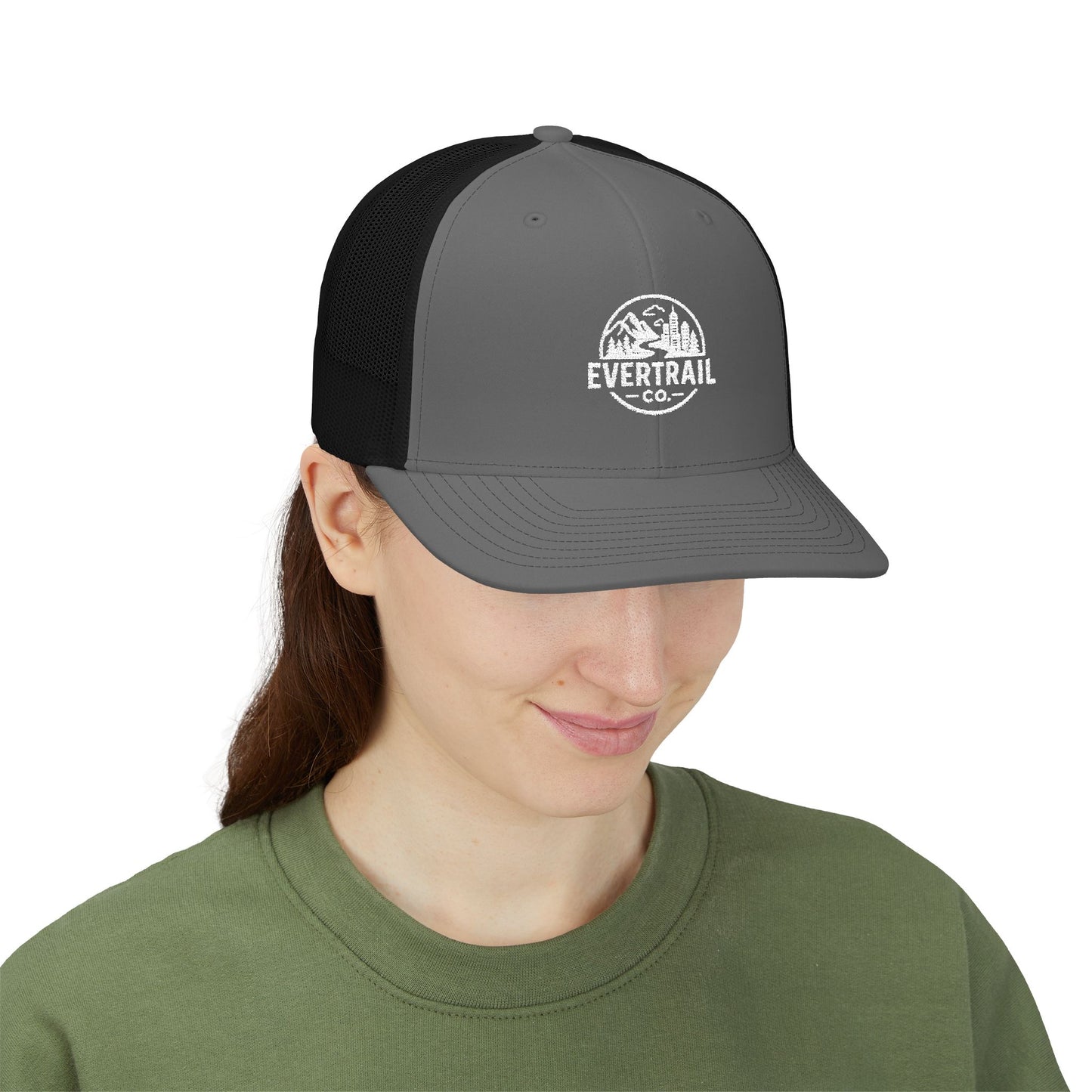Outdoor Adventure Snapback Cap, Embroidered Trucker Hat for Hiking, Camping, Gifts for Him, Trendy Casual Headwear