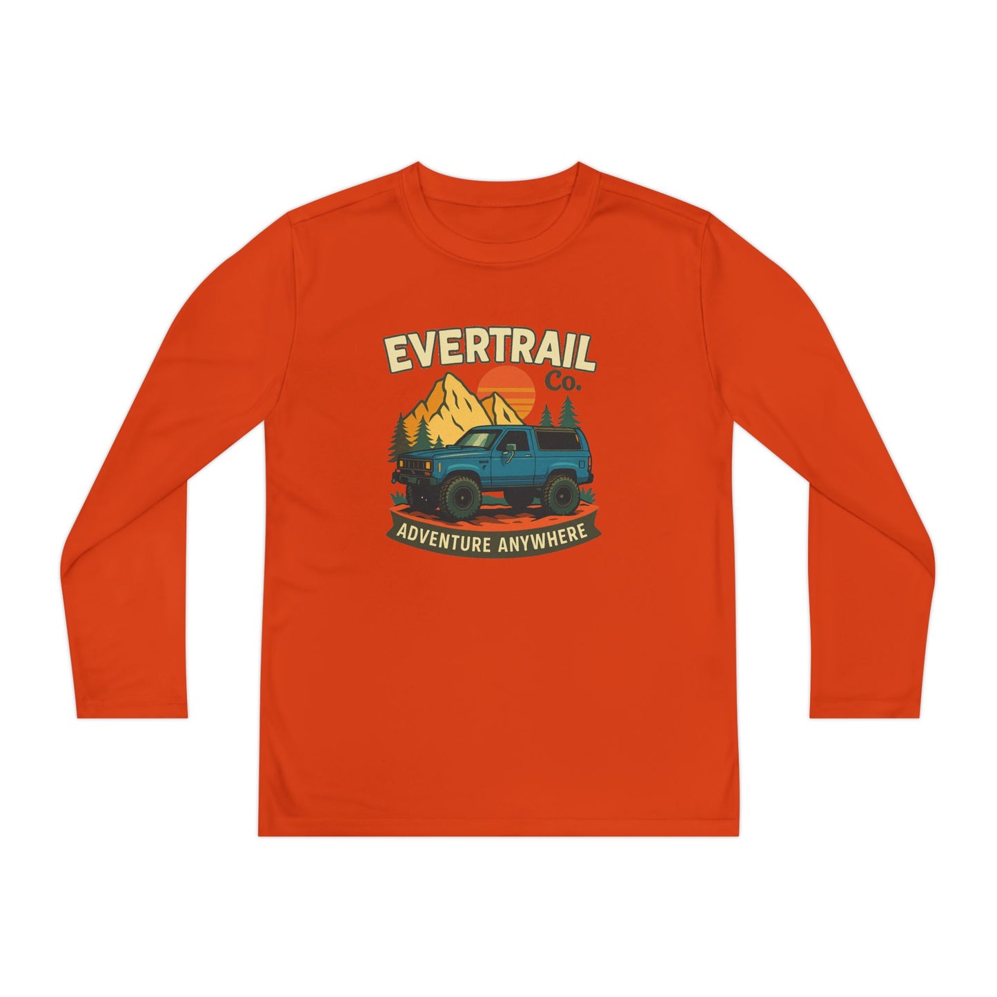 EverTrail Co. “Adventure Anywhere” Kids Retro Mountain Off Road Tee