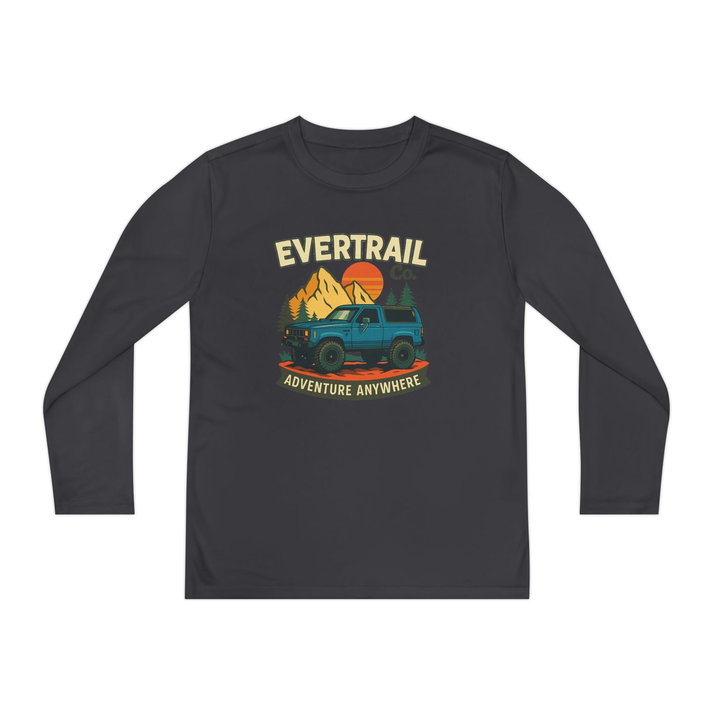 EverTrail Co. “Adventure Anywhere” Kids Retro Mountain Off Road Tee