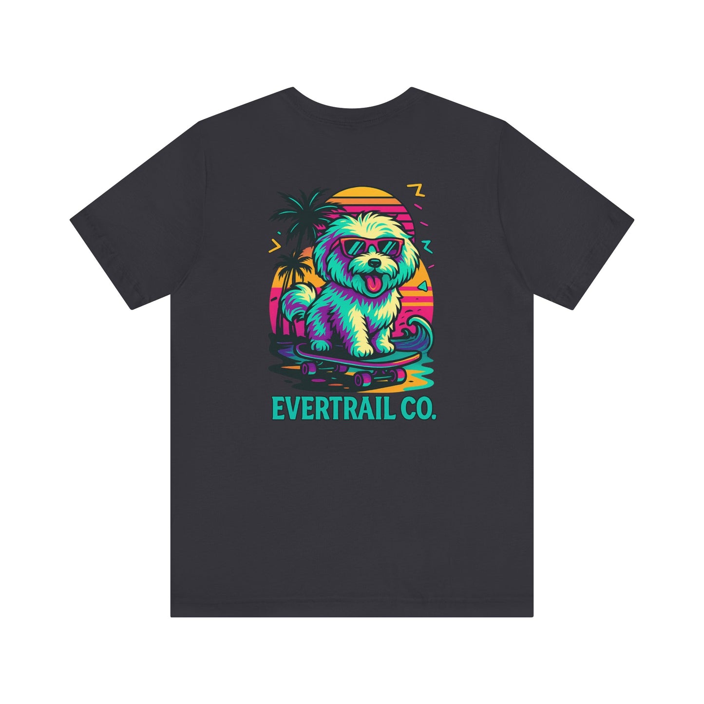Skater Pup Adventure Tee – 90s Dog Skateboarding Shirt | EverTrail Co.