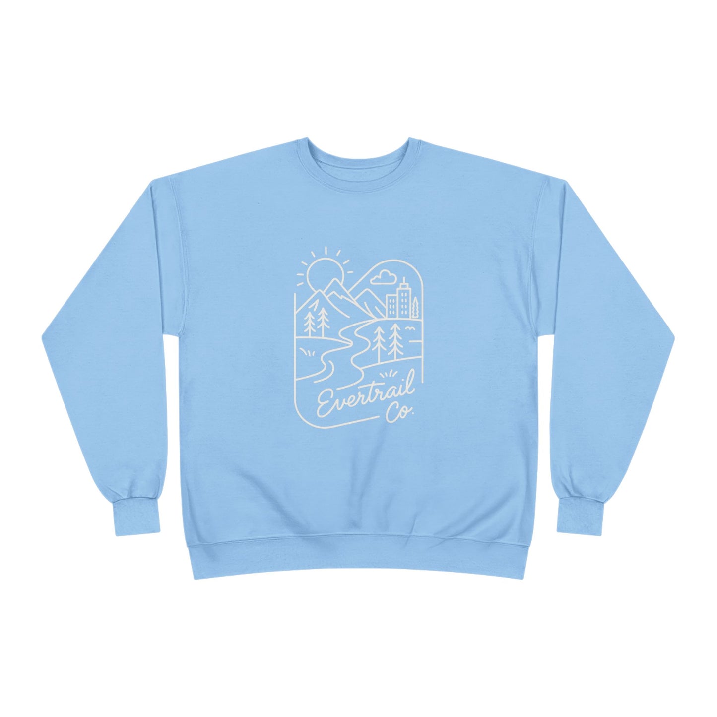Women's Eco-Friendly Adventure Sweatshirt, Cozy Unisex Crewneck for Nature Lovers, Perfect for Camping, Hiking, Everyday Comfort